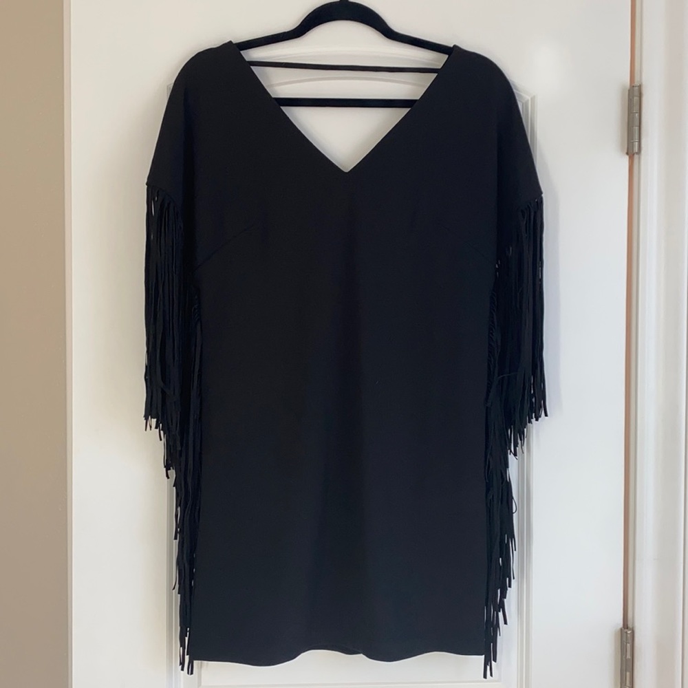 Black fringe dress